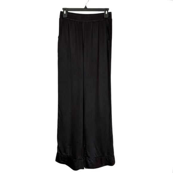 Nation Ltd Fairfax Straight Leg Trouser Pant Silky Relaxed Pull-On Black XS - Picture 6 of 10